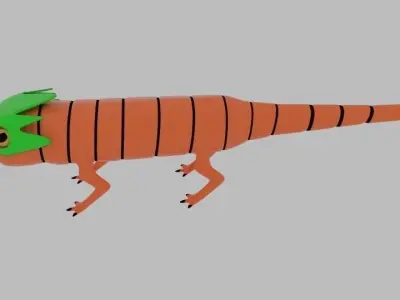 Pit Lizard Character Low-poly 3D model