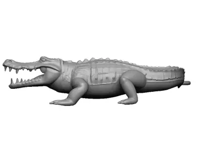 crocodile pendant 3D print model
