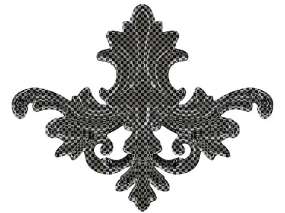 fetwork ornate gold ornament Low-poly 3D model