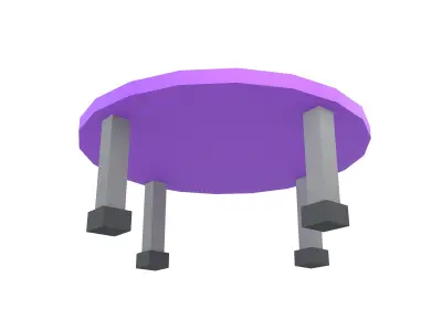 Trampoline v1 003 Low-poly 3D model