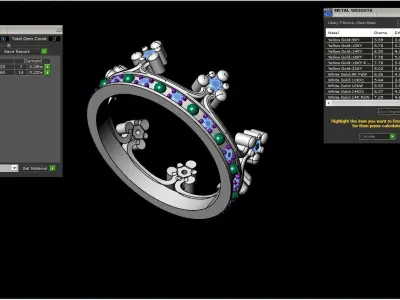 Crown ring size 10 US model 379 3D print model
