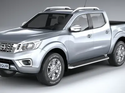 Nissan Navara DoubleCab regular 2020  3D model