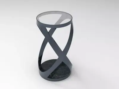 Hourglass Side Table Low-poly 3D model