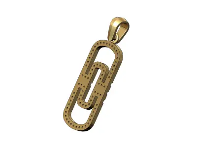 Fashion Diamond brand pendant with bail 3D print model