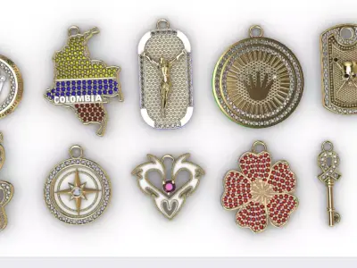  dijes- Colgantes paquete de 10 surtidos -v- 3D print model