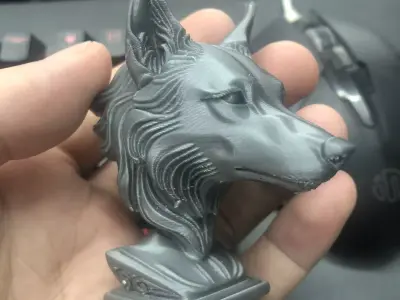 Dog head sculpture 3D print model purchase