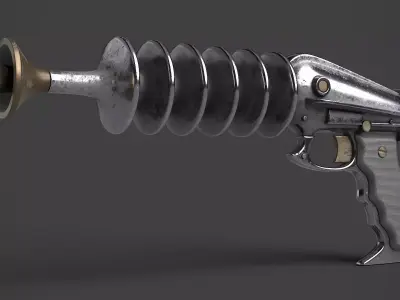Fantasy Gun 03 Low-poly 3D model