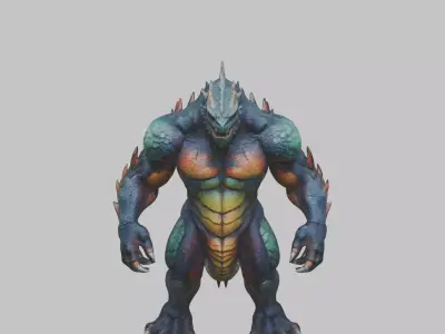 Monster Reptile Low-poly 3D model