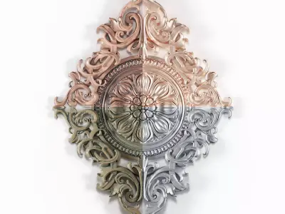 Wall Decor Trim Ornament 01 3D model