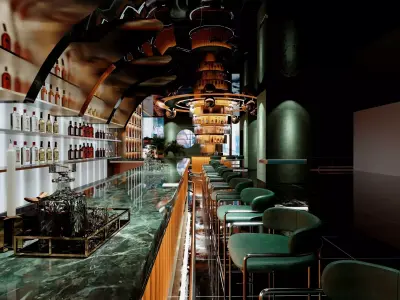 Modern Luxury Bar Interior 3D Model Low-poly 3D model