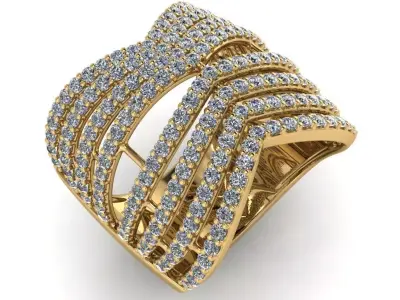 light weight gold diamond rings-C111116SKCH2026061-wt-10-15 3D print model