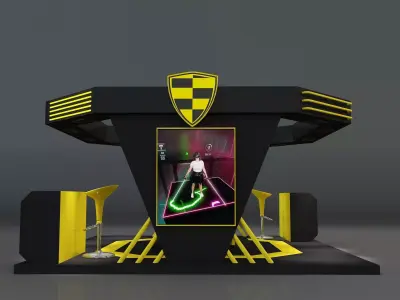  Booth Exhibition Stand a664b 3D model