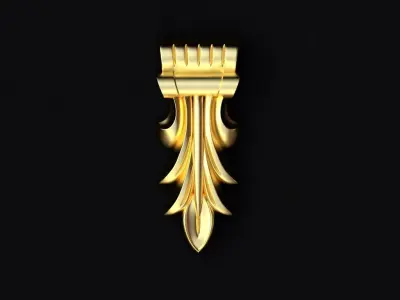 Central decor ornament for furniture 3D model 225