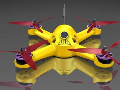3D195 - Racing quadcopter 3D print model