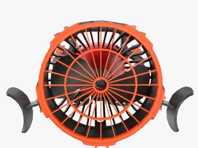 Seascooter blower Low-poly 3D model