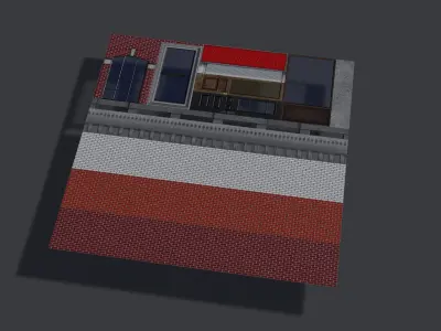 City trim sheet Low-poly 3D model