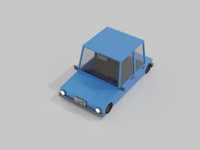 basic lowpoly car Free low-poly 3D model