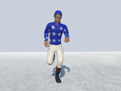 Jockey Male Avatar Rigged  Low-poly 3D model