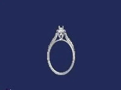 solitaire halo engagement rings 3D print model