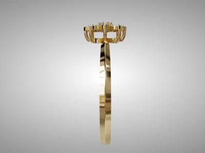 Anel tipo flor  3D print model