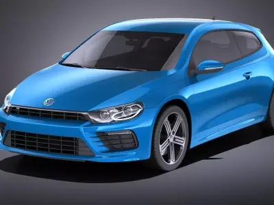 Volkswagen Scirocco R 2015 VRAY 3D model