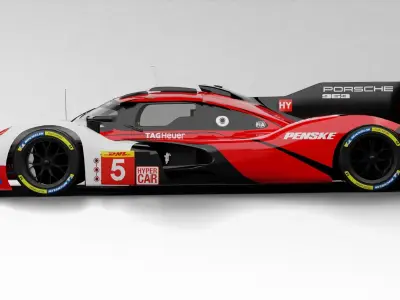 Porsche 963 LMDh 3D Model Low-poly 3D model