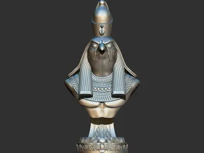 Horus Egyptian God Bust Statue Sculpture 3d printable model 3D print model