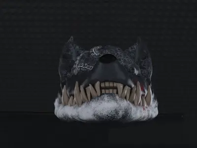 wolf mask darck 3D model