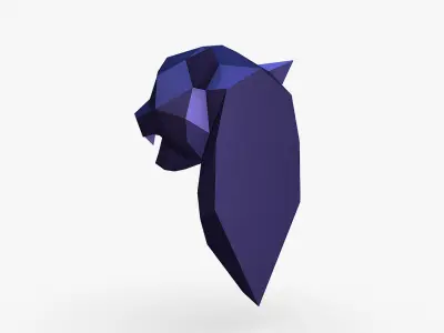 Cheetah head 3D print model