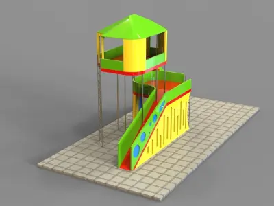 Playground play structure 3D model