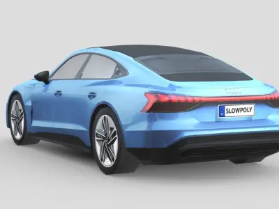 Audi RS e-tron GT Low-poly 3D model