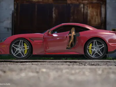 Generic Grand Touring Sports Car Rigged 3D model