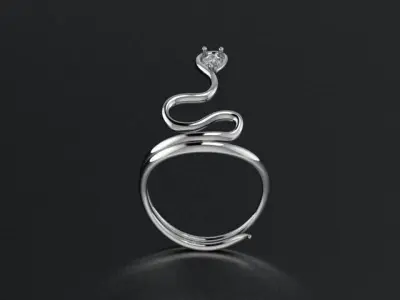Minimalist and Elegant Snake Ring Free 3D print model