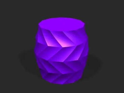 Cups and vases - zigzag surface 3D print model