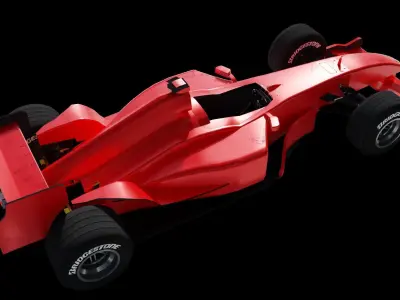 Ferrari F2004 F1 car Low-poly 3D model