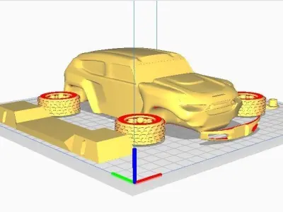 REZVANI TANK JEEP with PARTS 3D print model