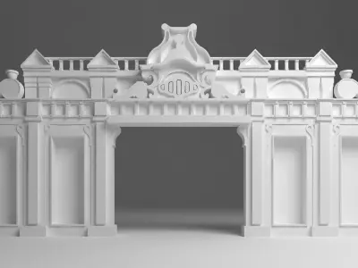 English Entry Gate 3D model