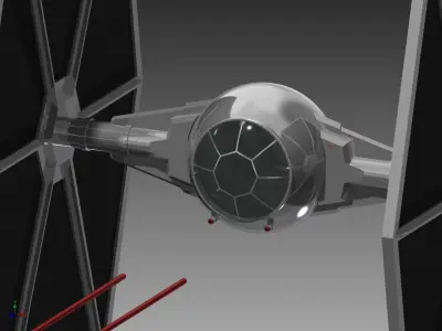 TIE fighter Star Wars Free 3D model