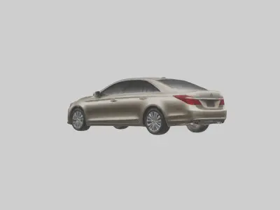 Luxury Touring Sedan model Low-poly 3D model