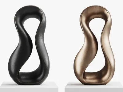 Abstract sculpture by Klaus W Rieck  Giro 3D model