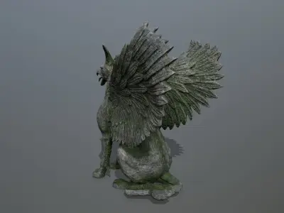 Statue Creature Low-poly 3D model