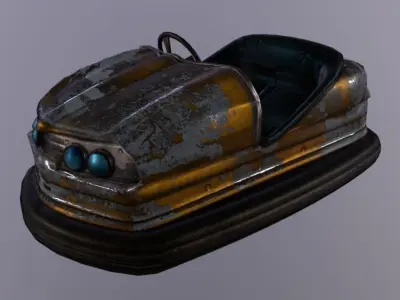Bumper Car Low-poly 3D model by Dannou