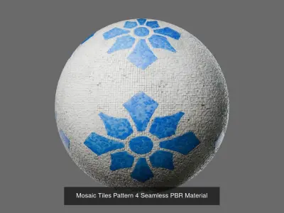 Mosaic Tile Patterns Seamless PBR Materials Texture