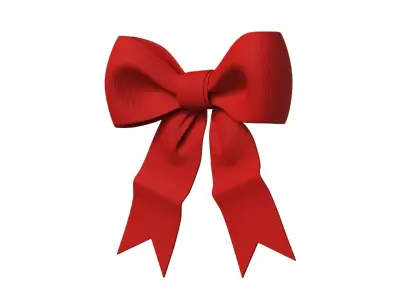 Christmas Bow Ribbon 36 Low-poly 3D model