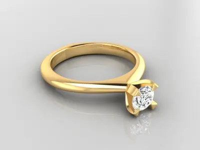 Ring M11 The luxury female ring with gem Wedding 3D print model
