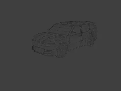 Low Poly Modern Generic SUV Variant  Low-poly 3D model