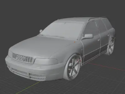 Audi A4 B5 Low-poly 3D model