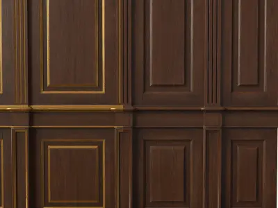 Wooden panels 01 01 3D model