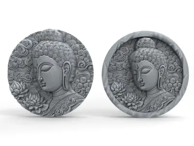 buddha wall decor cnc  3D print model
