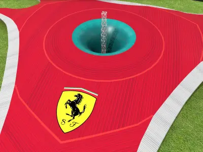 Ferrari World Park 3d Low-poly 3D model